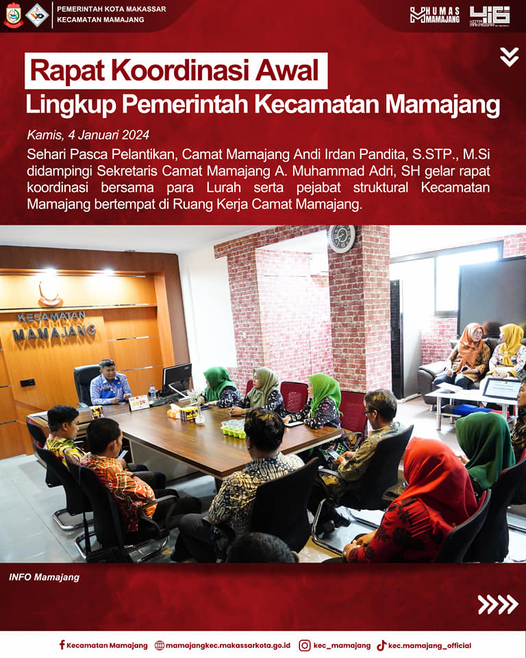 Gambar Rapat Koordinasi Lingkup Pemerintah Kecamatan Mamajang
