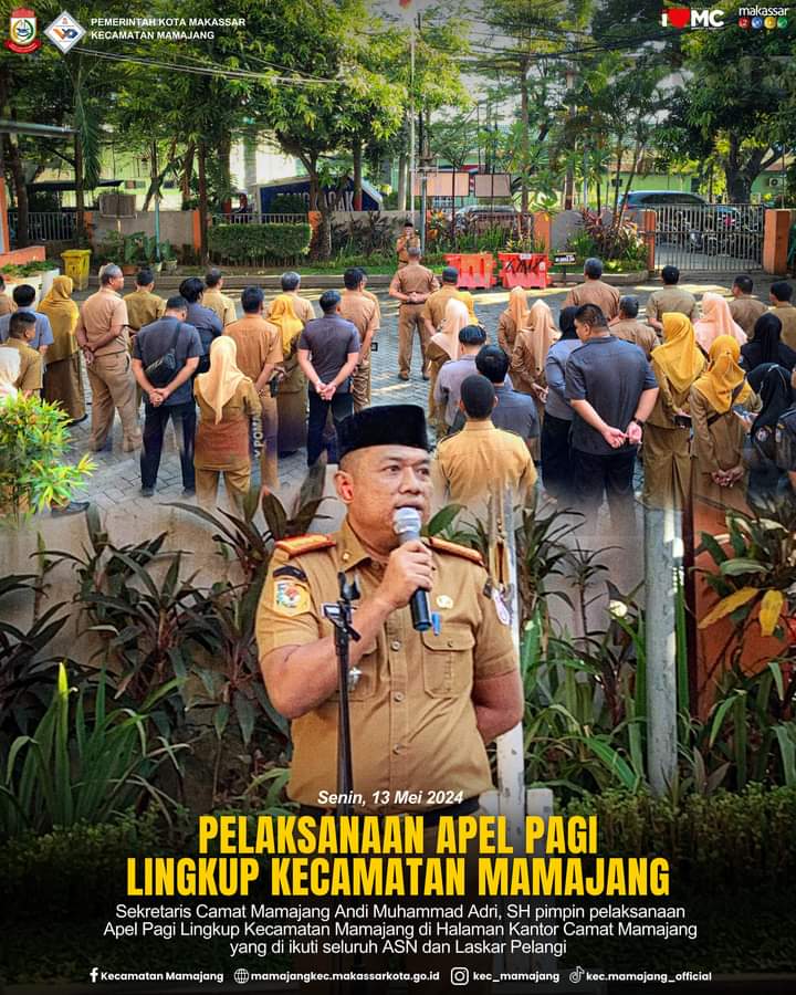 Gambar Pelaksanaan Apel Pagi Lingkup Kecamatan Mamajang.